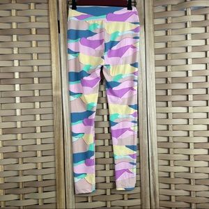 LULAROE Multicolored Mod 60s Pastel Abstract Leggings